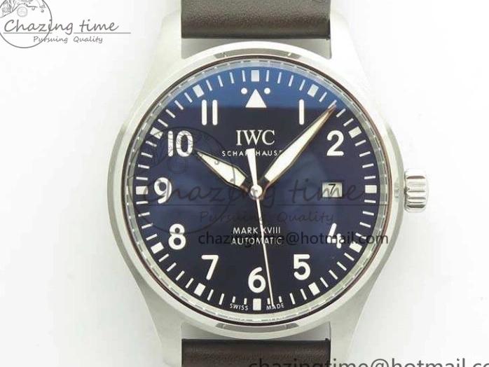 MIROTIME 0326 Mark XVIII Le Petit Prince IW327004 SS MKS 1:1 Best Edition Blue Dial On Leather Strap MIYOTA9015 V ComfortFit 7217